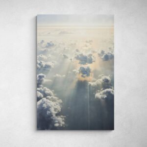clouds Wall Art photography print on canvas on a white wall