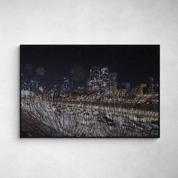 Abstract urban cityscape wall art generative personalized artwork