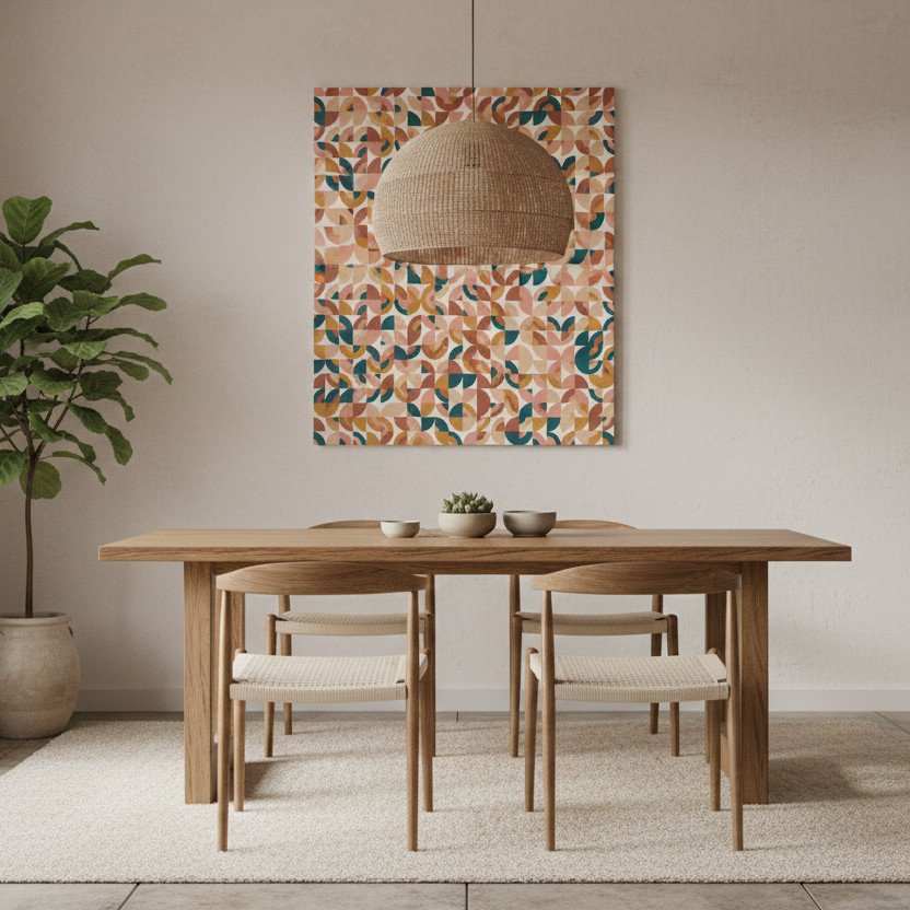 Dining hall image with personalized artwork 